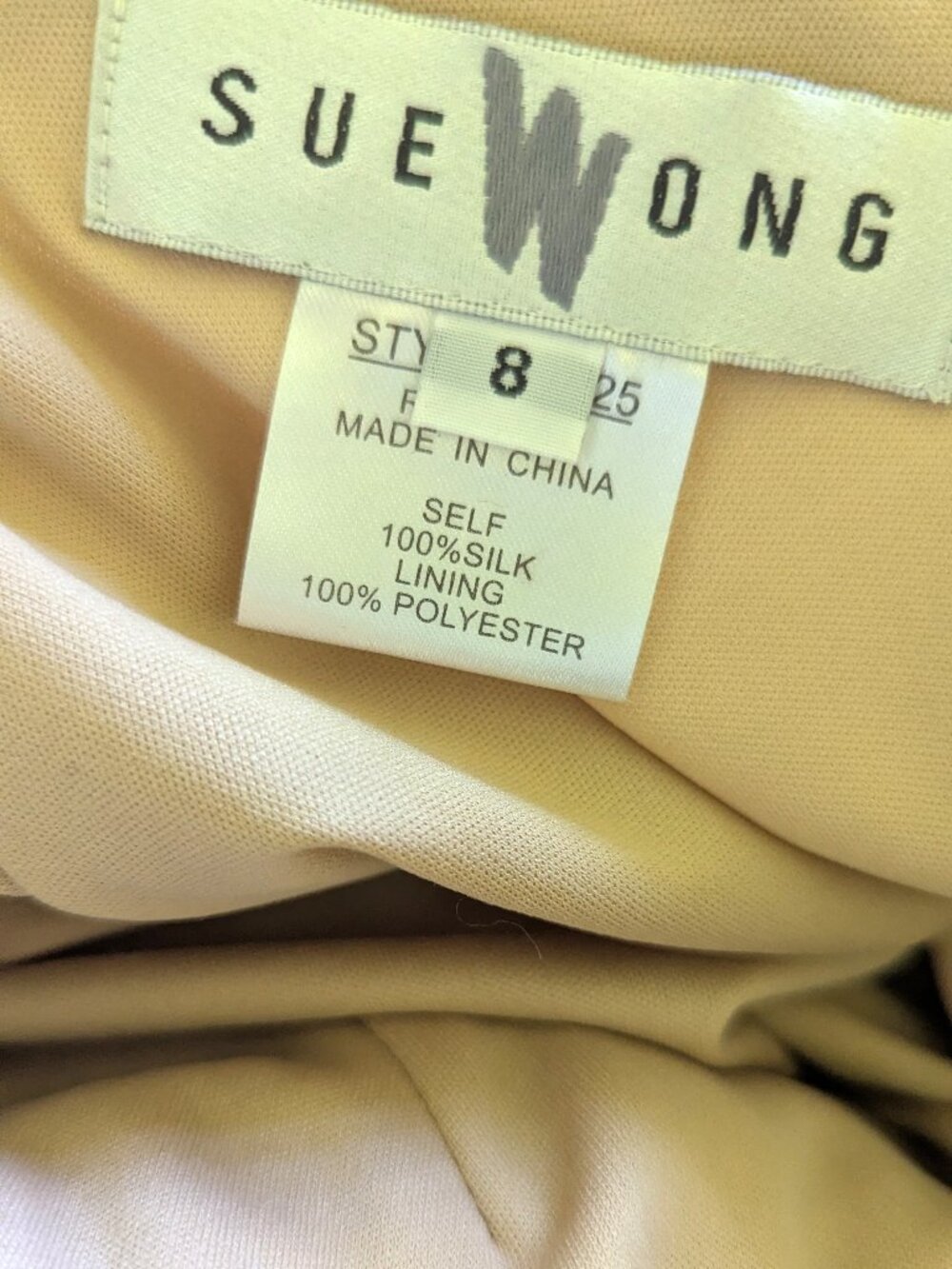 SUE WONG DRESS 8 NEVER WORN BLUSH PEACH MIDI TO TEA LENGTH WITH MATCHING SHAWL - Picture 6 of 13